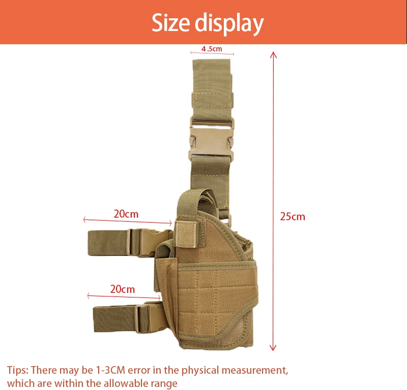 Universal Tactical Right Leg Cover Pistol Leather Cover Thigh Leather Cover Hunting Airgun Universal Pistol Leather Cover