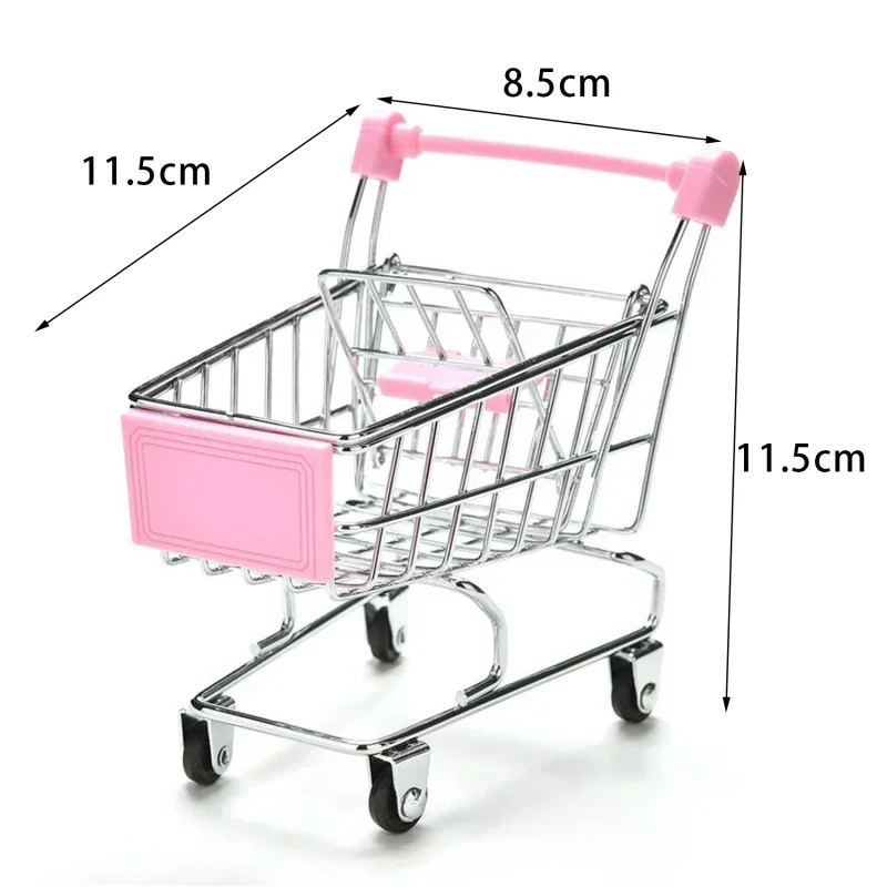 New Mini Shopping Carts Creative Handcart Kids Craft Toy Utility Cart Crafts Display Storage Toys Holder Gifts For Children