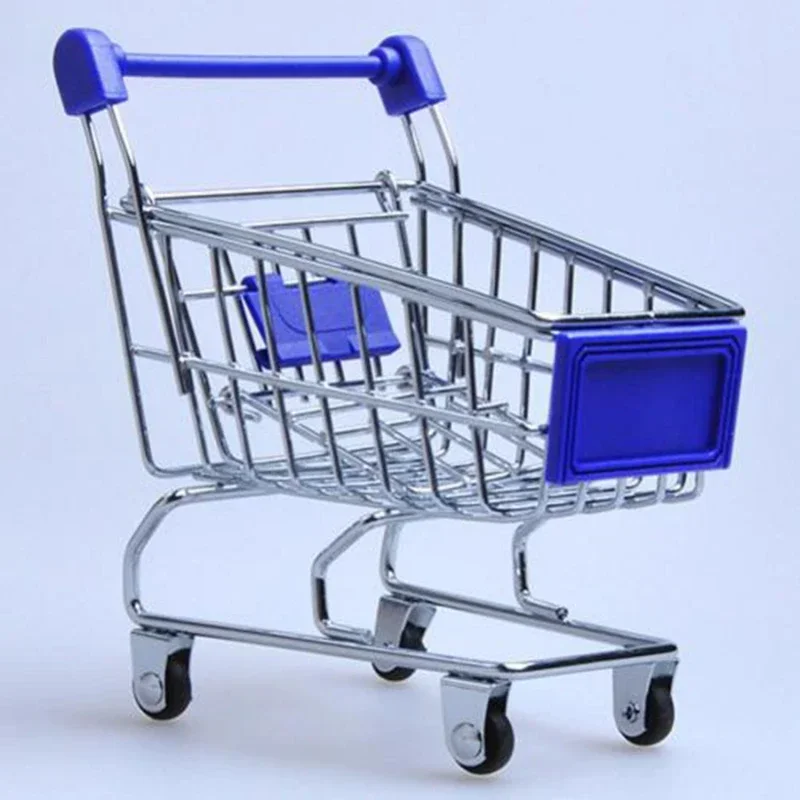 New Mini Shopping Carts Creative Handcart Kids Craft Toy Utility Cart Crafts Display Storage Toys Holder Gifts For Children