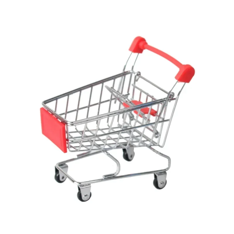 New Mini Shopping Carts Creative Handcart Kids Craft Toy Utility Cart Crafts Display Storage Toys Holder Gifts For Children