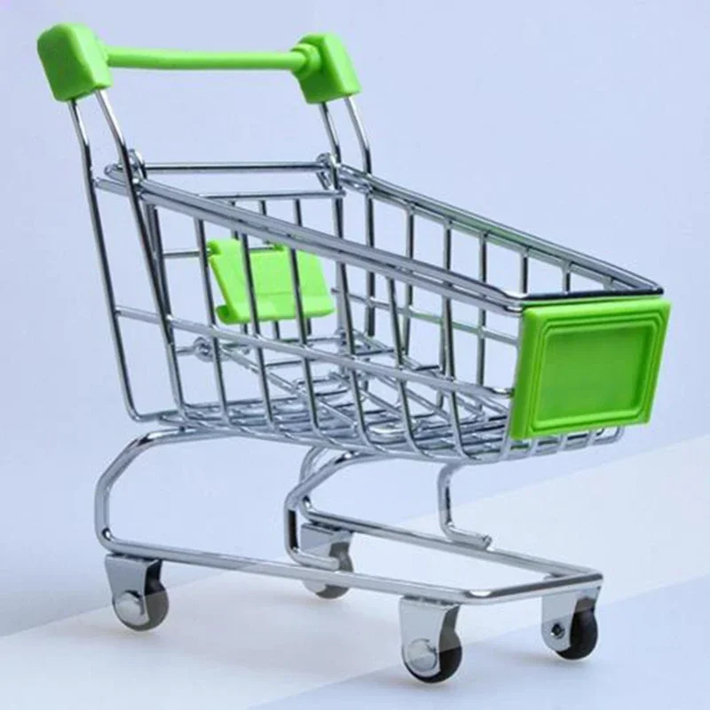New Mini Shopping Carts Creative Handcart Kids Craft Toy Utility Cart Crafts Display Storage Toys Holder Gifts For Children