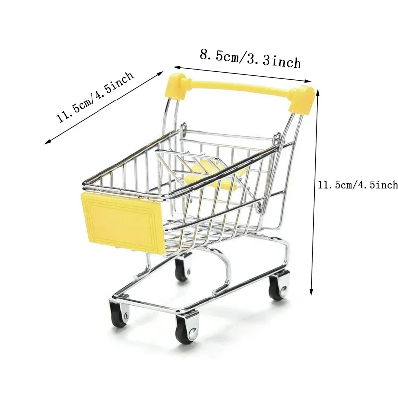 New Mini Shopping Carts Creative Handcart Kids Craft Toy Utility Cart Crafts Display Storage Toys Holder Gifts For Children