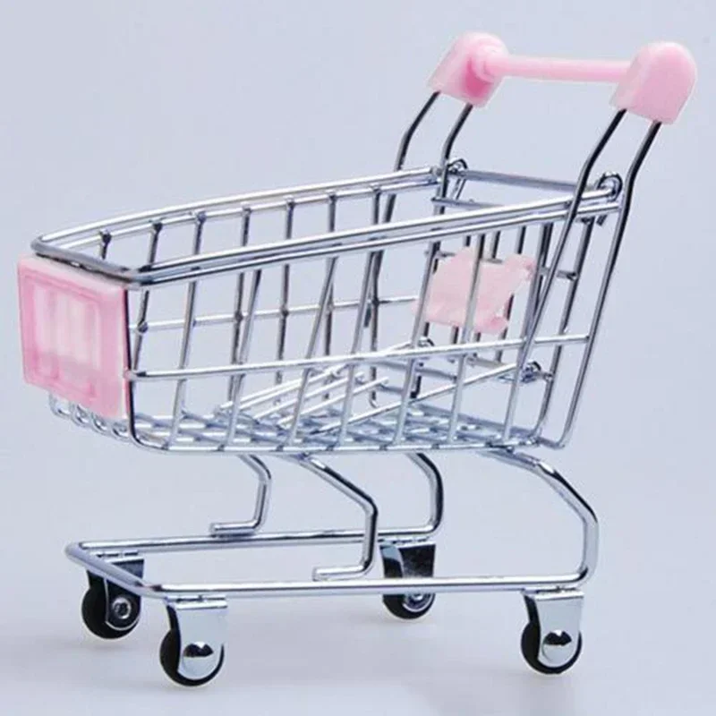 New Mini Shopping Carts Creative Handcart Kids Craft Toy Utility Cart Crafts Display Storage Toys Holder Gifts For Children