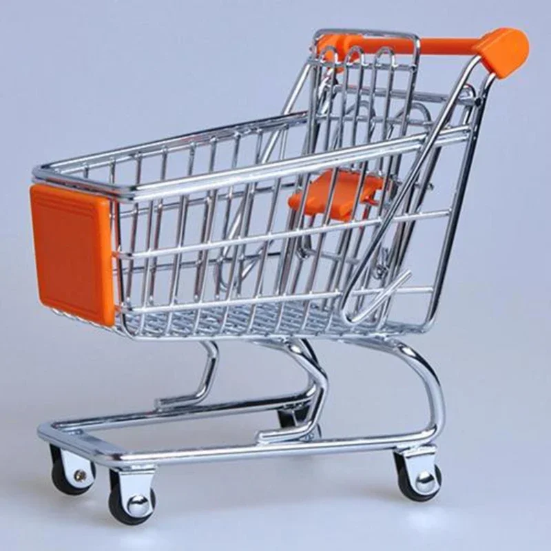 New Mini Shopping Carts Creative Handcart Kids Craft Toy Utility Cart Crafts Display Storage Toys Holder Gifts For Children