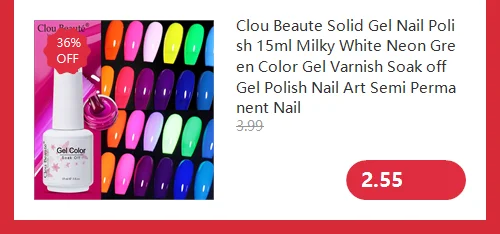 Clou Beaute 56 Colors Gel Nail Polish Pastal Pink Green Lavender UV Nail Gel Soak Off UV Varnish Macaron Gel Paint 15ml Nail Art