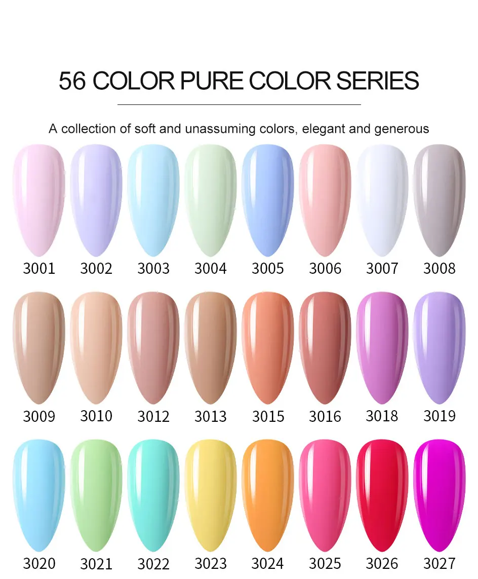 Clou Beaute 56 Colors Gel Nail Polish Pastal Pink Green Lavender UV Nail Gel Soak Off UV Varnish Macaron Gel Paint 15ml Nail Art
