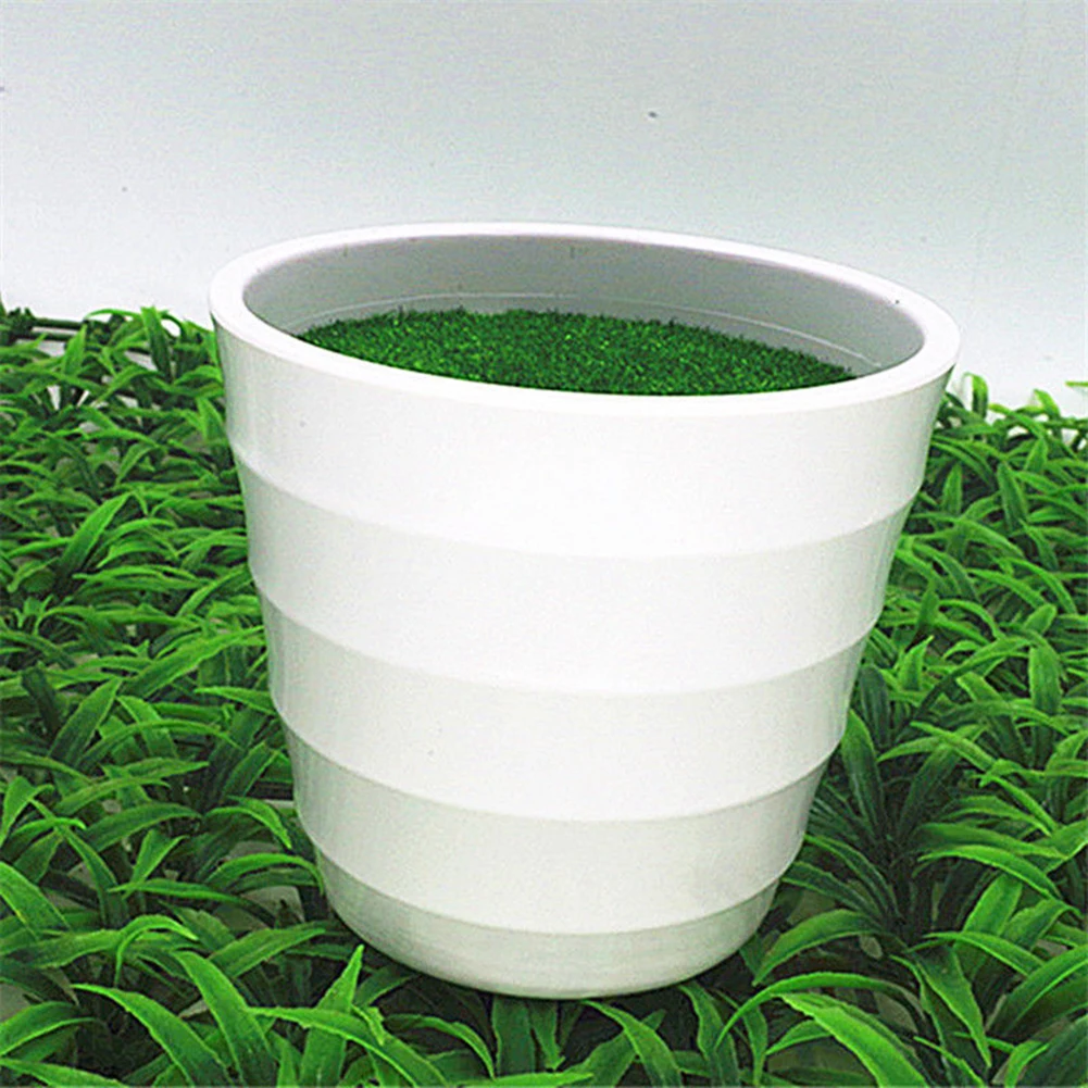 Artificial Pot Plants Pot Nursery Pot Artificial Lawn Vase White Plastic Thick Plant Flower Pot Home Garden Decoration