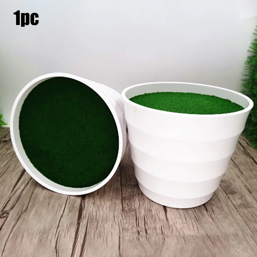 Artificial Pot Plants Pot Nursery Pot Artificial Lawn Vase White Plastic Thick Plant Flower Pot Home Garden Decoration