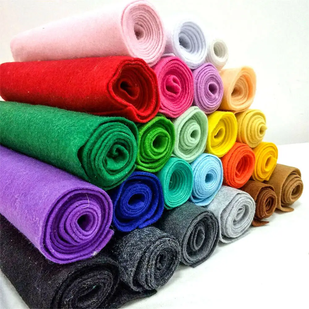 90cm Soft Felt Fabric Non-woven Felt Fabric Sheet DIY Handmade Sewing Dolls Xmas Kids Crafts Children's Day Gift Material