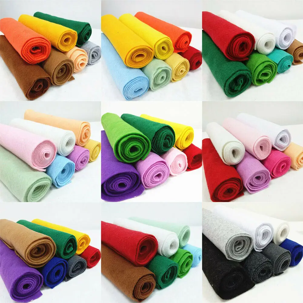 90cm Soft Felt Fabric Non-woven Felt Fabric Sheet DIY Handmade Sewing Dolls Xmas Kids Crafts Children's Day Gift Material