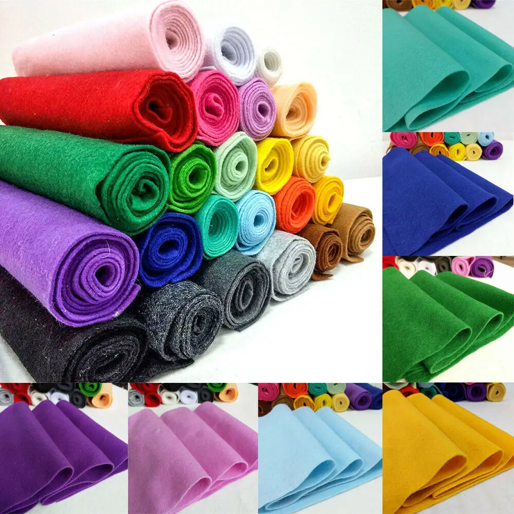 90cm Soft Felt Fabric Non-woven Felt Fabric Sheet DIY Handmade Sewing Dolls Xmas Kids Crafts Children's Day Gift Material