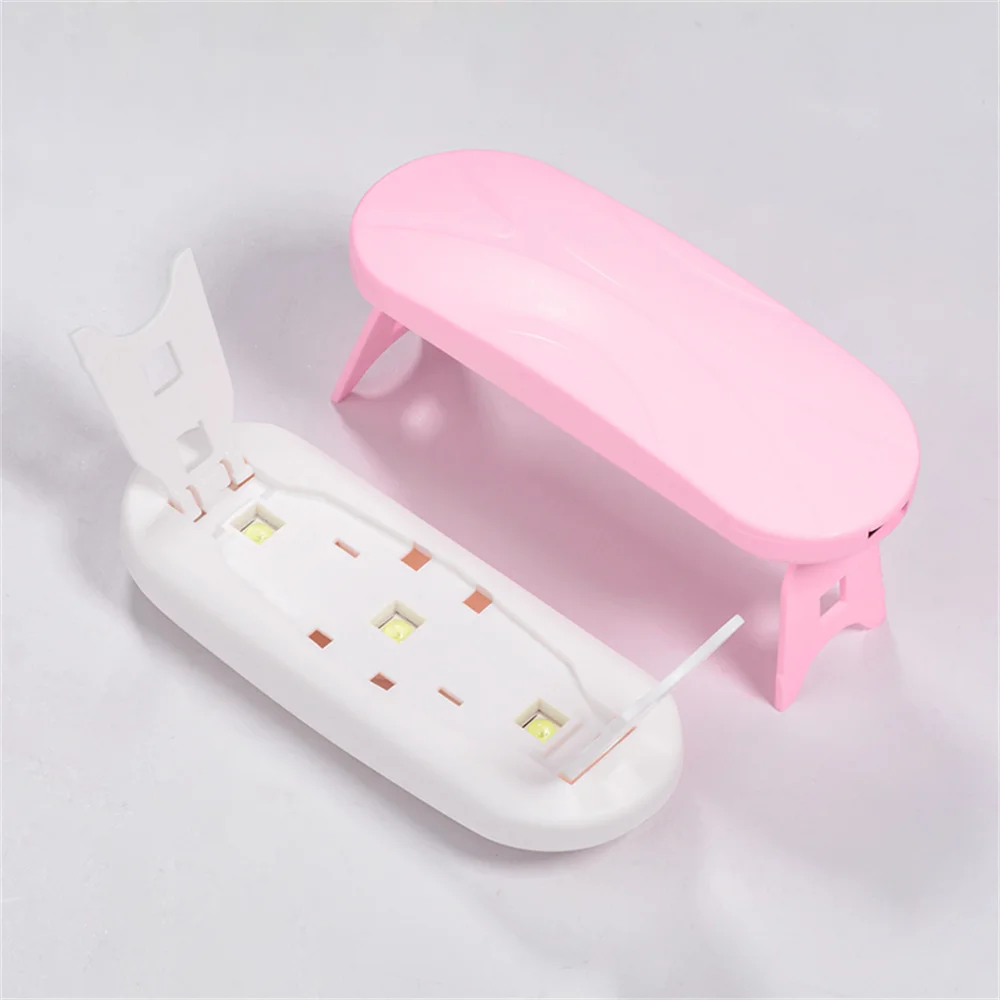 LULAA Mini 6W Nail Dryer LED UV Lamp USB Gel Varnish Curing Machine Nail Art Equipment 3 LEDS Beads Manicuring Nail Tool