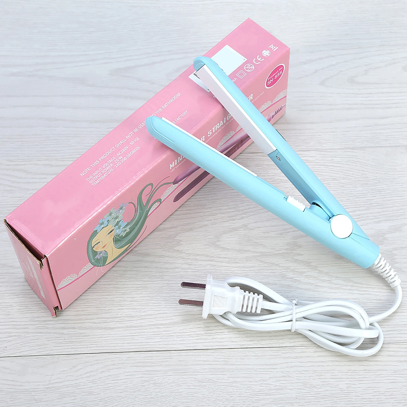 4Colors 2 in 1 Mini Hair Straightener Ceramic Plate Beauty Flat Iron Heating Curler Hair Straightener Mini Flat Iron