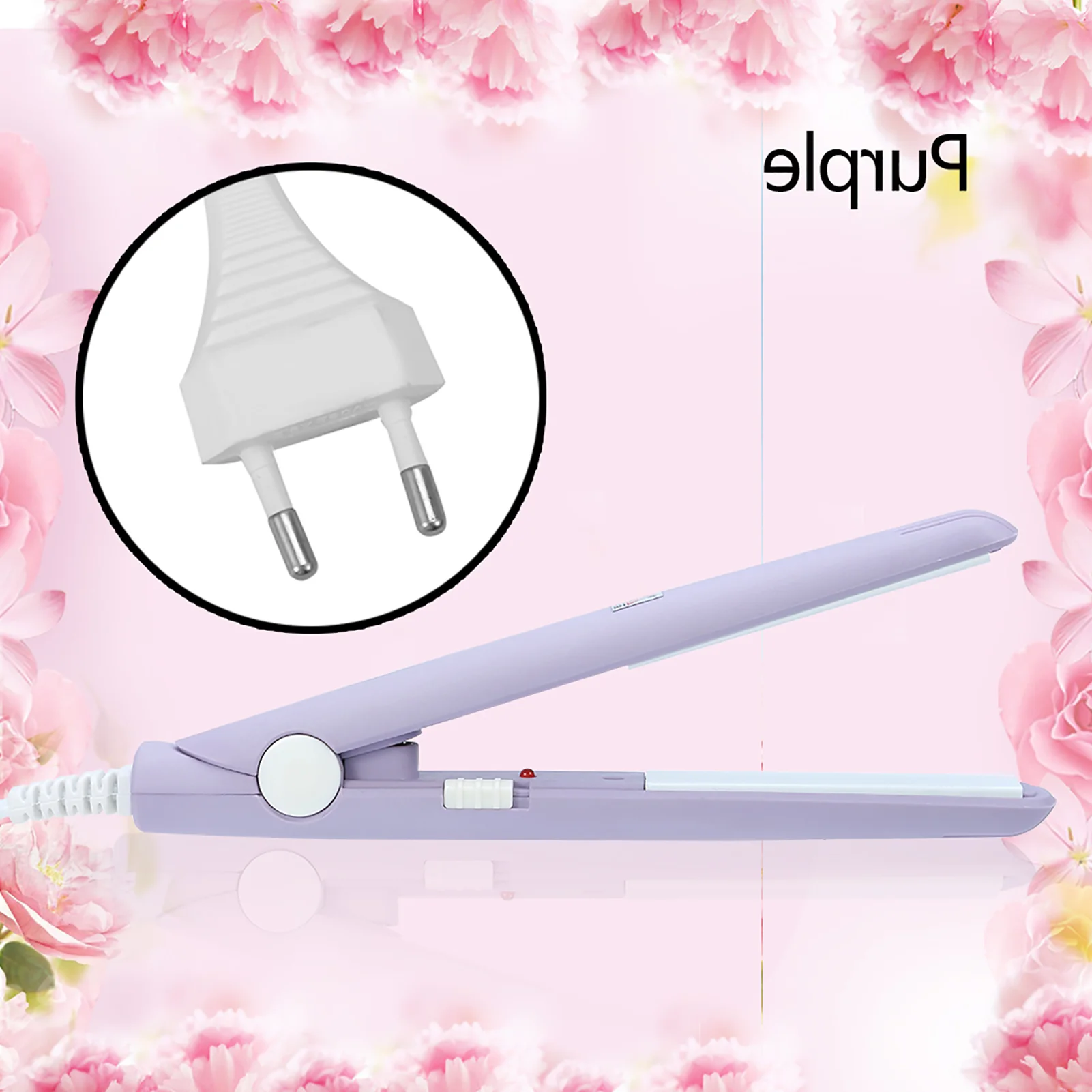 4Colors 2 in 1 Mini Hair Straightener Ceramic Plate Beauty Flat Iron Heating Curler Hair Straightener Mini Flat Iron