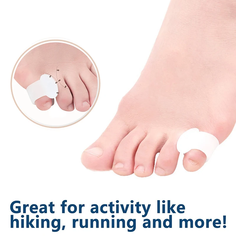 Pexmen 2Pcs Gel Toe Separator Pinky Toe Spacers Little Toe Cushions for Preventing Rubbing Relieve Pressure Foot Care Tool