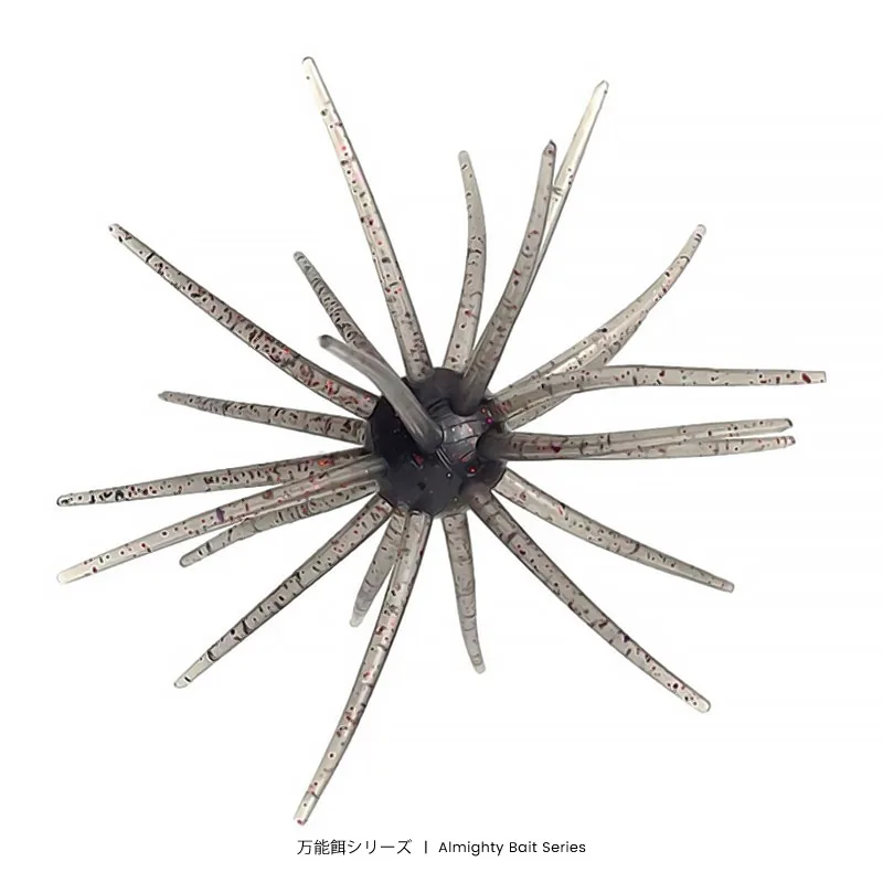 Bazooka Fishing Lure Simulated Sea Urchin Lures Soft Silicone Bait For Bream Pike Sea Bass Tilapia Gears Mandarin Winter Biats