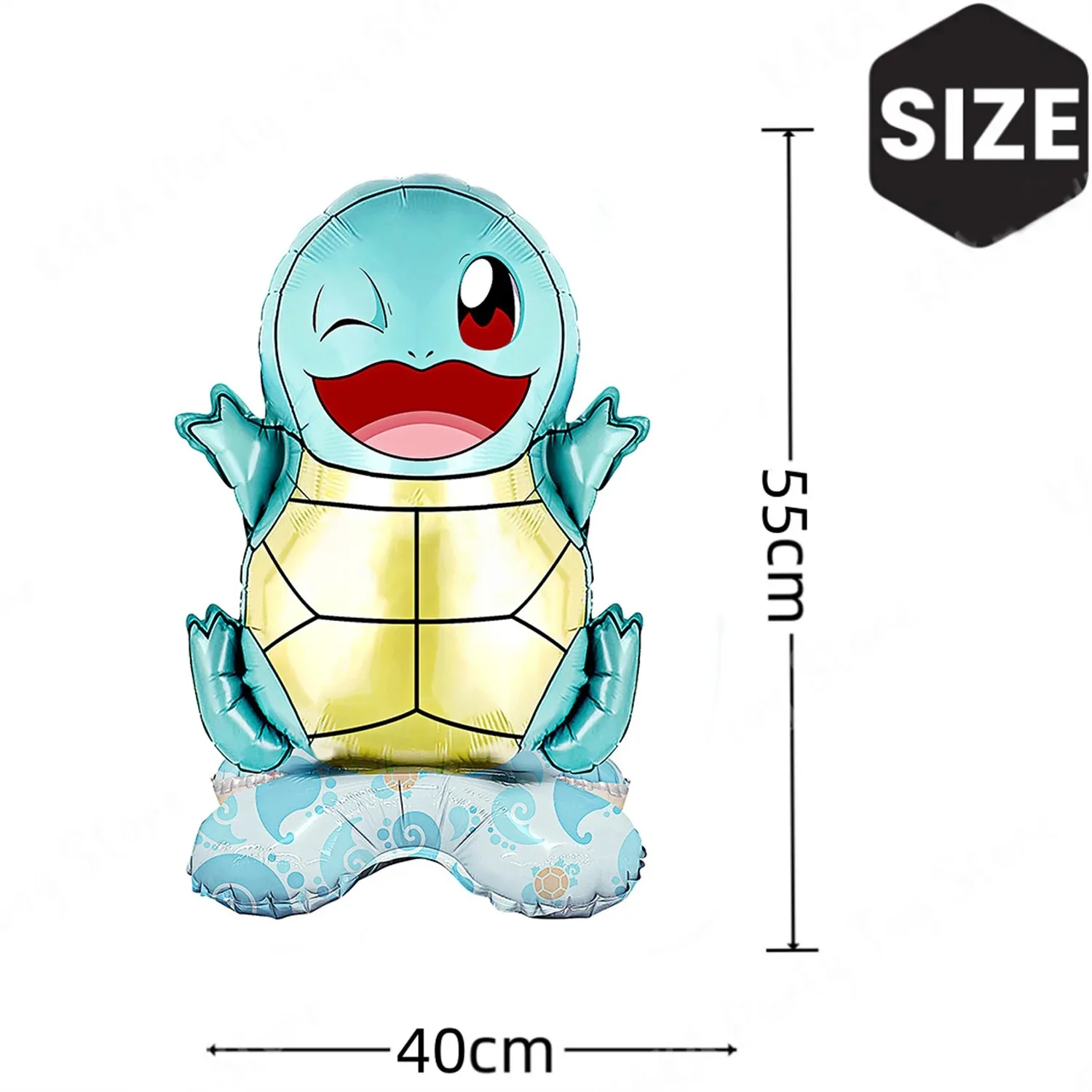 4Pcs Standing Balloon Cartoon Pikachu Squirtle Bulbasaur Figure Foil Balloon Decoration Supplies Kids Birthday Party Gifts