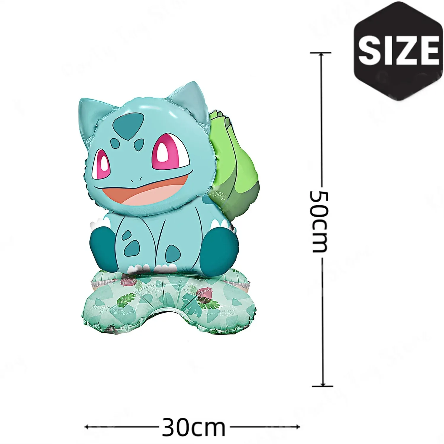 4Pcs Standing Balloon Cartoon Pikachu Squirtle Bulbasaur Figure Foil Balloon Decoration Supplies Kids Birthday Party Gifts