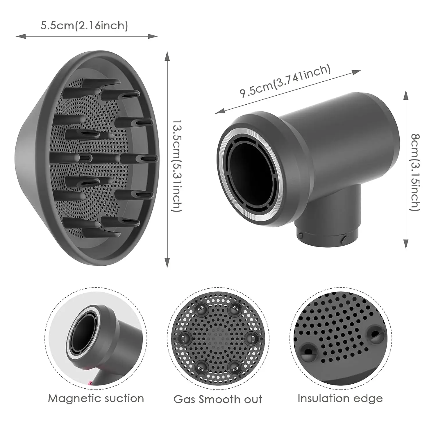 Suitable For Hair Dryers Diffuser for Supersonic Hairdryer Replacement IL/RT6-14354-HD01 Universal Stereotype Hair He
