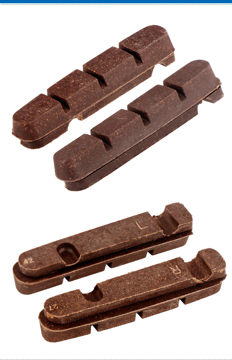 Deemount Carbon Rim Brake Pads Cork Compound Road Bike Caliper Braking Inserts for Carbon Wheel Low Rim Wear All Weather Use