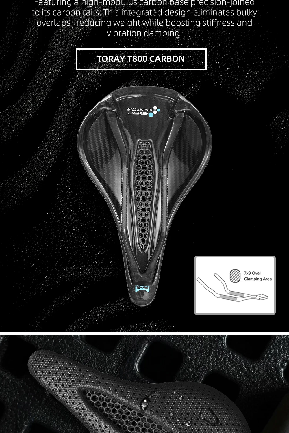 RYET 3D Printed Bike Saddle 145MM/155mm 7*9 Carbon mtb Bicycle Seating Cushion Triathlon Road MTB Mountain Gravel Cycling Parts