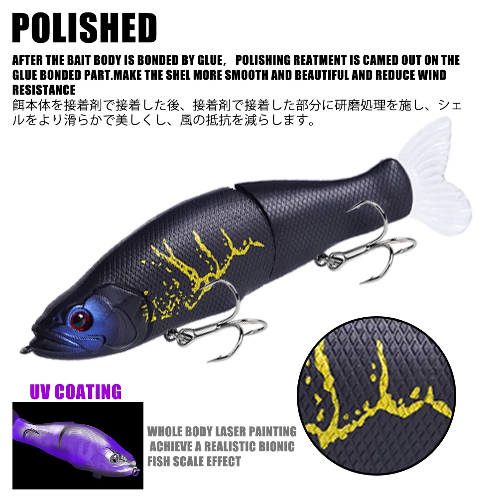 Slow Sinking SwimBaits Fishing Lures 30G Whopper Vibration Soft Tail Or Pike And Bass Hard Baits Isca Artificiall Accessories
