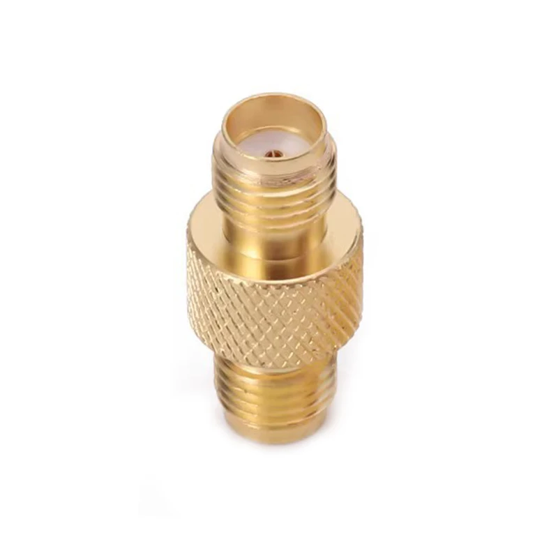 1 Piece RF Coaxial Adapter SMA Female to SMA Female Coax Connector Straight Gold Plated With Pattern