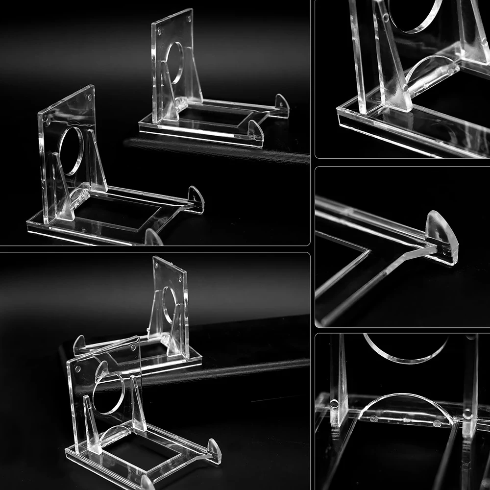 2/5/10/20pc Mini Display Stand Clear Acrylic Display Easels Adjustable Plate Holder Stand Picture Frames Rack Wedding Home Decor