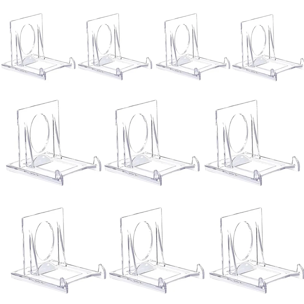 2/5/10/20pc Mini Display Stand Clear Acrylic Display Easels Adjustable Plate Holder Stand Picture Frames Rack Wedding Home Decor
