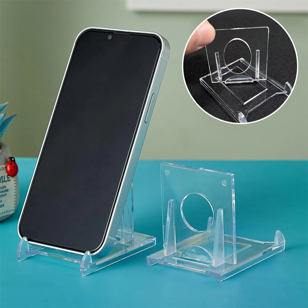 2/5/10/20pc Mini Display Stand Clear Acrylic Display Easels Adjustable Plate Holder Stand Picture Frames Rack Wedding Home Decor