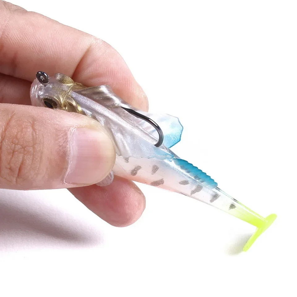 1pcs Silicone Dark Sleeper Wobbler Fishing Lure 7g 14g 20g Sinking Soft Lure Jig hook Swimbaits Bass Shad for Perch Tackle
