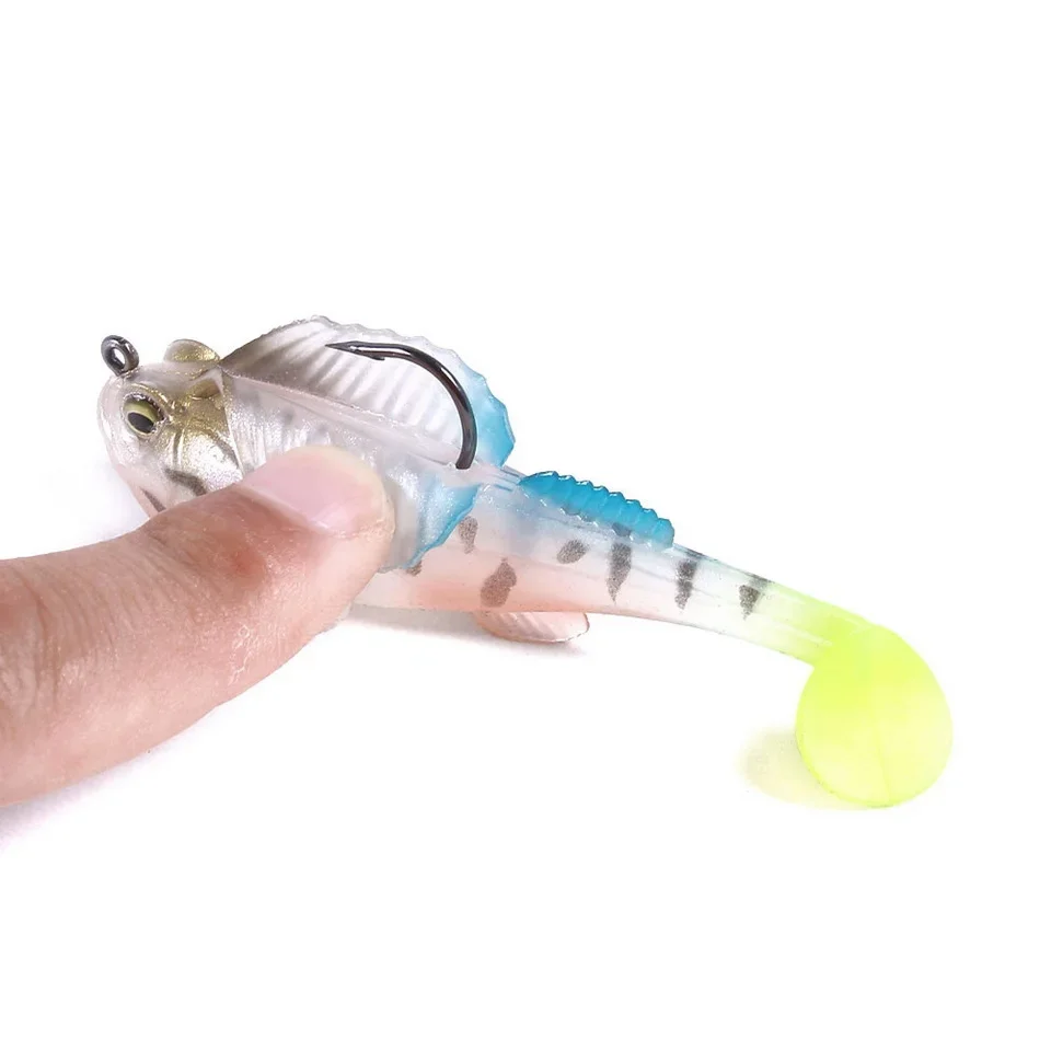 1pcs Silicone Dark Sleeper Wobbler Fishing Lure 7g 14g 20g Sinking Soft Lure Jig hook Swimbaits Bass Shad for Perch Tackle