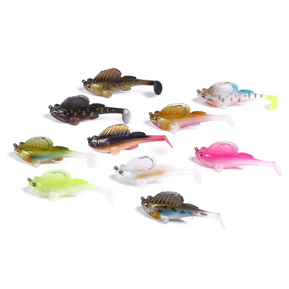 1pcs Silicone Dark Sleeper Wobbler Fishing Lure 7g 14g 20g Sinking Soft Lure Jig hook Swimbaits Bass Shad for Perch Tackle