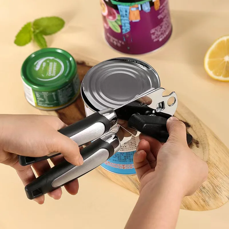 Stainless Steel Can Opener Multifunctional Grip Opener Side Cut Professional Tins Bottle Opener Kitchen Gadgets