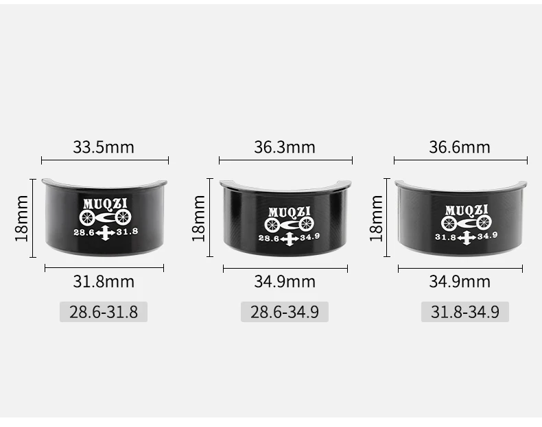MUQZI Bike Front Derailleur Conversion Shim 28.6 To 31.8 28.6 To 34.9 31.8 To 34.9mm Front Adapter Installation Aperture Adjust