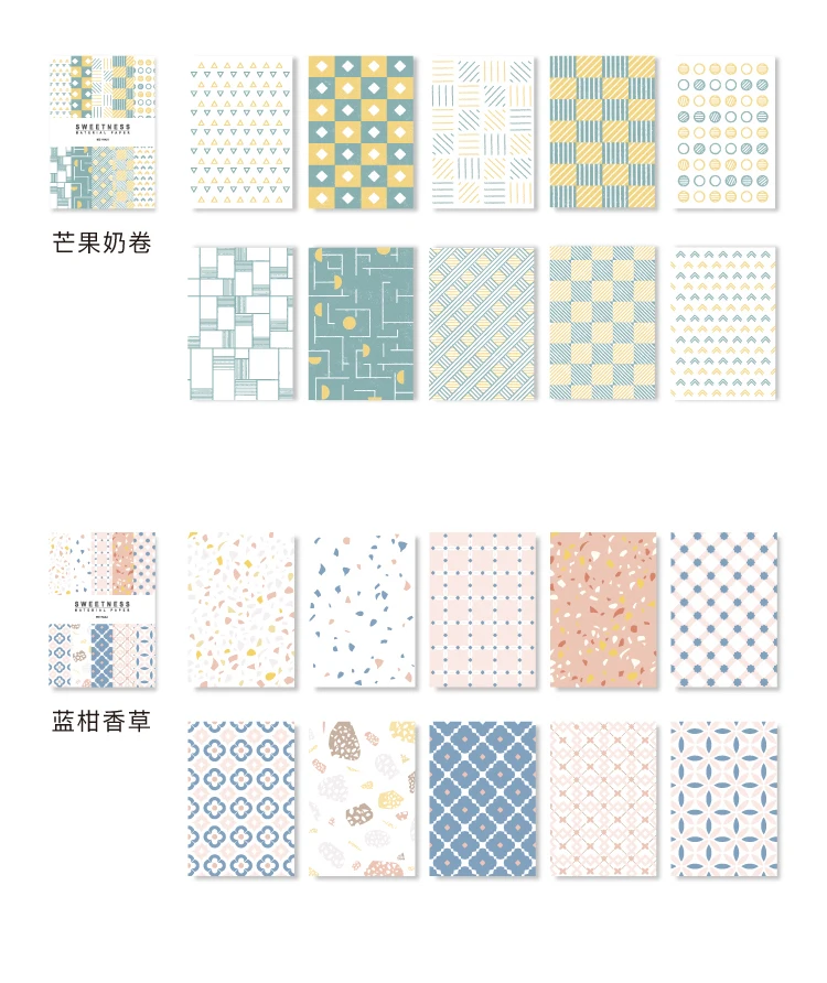 50 Pcs Kawaii Ins Paper Card DIY Decoration Idol Photocard Scrapbooking Diary Background Collage Material Paper Stationery