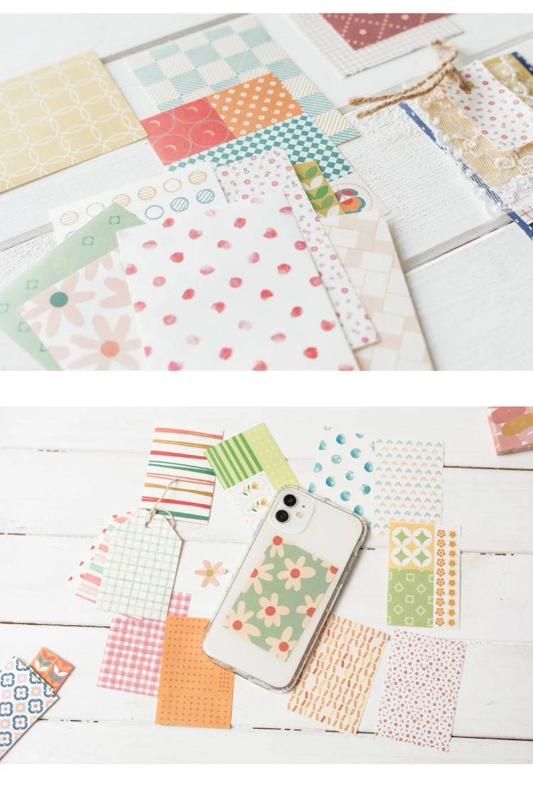 50 Pcs Kawaii Ins Paper Card DIY Decoration Idol Photocard Scrapbooking Diary Background Collage Material Paper Stationery