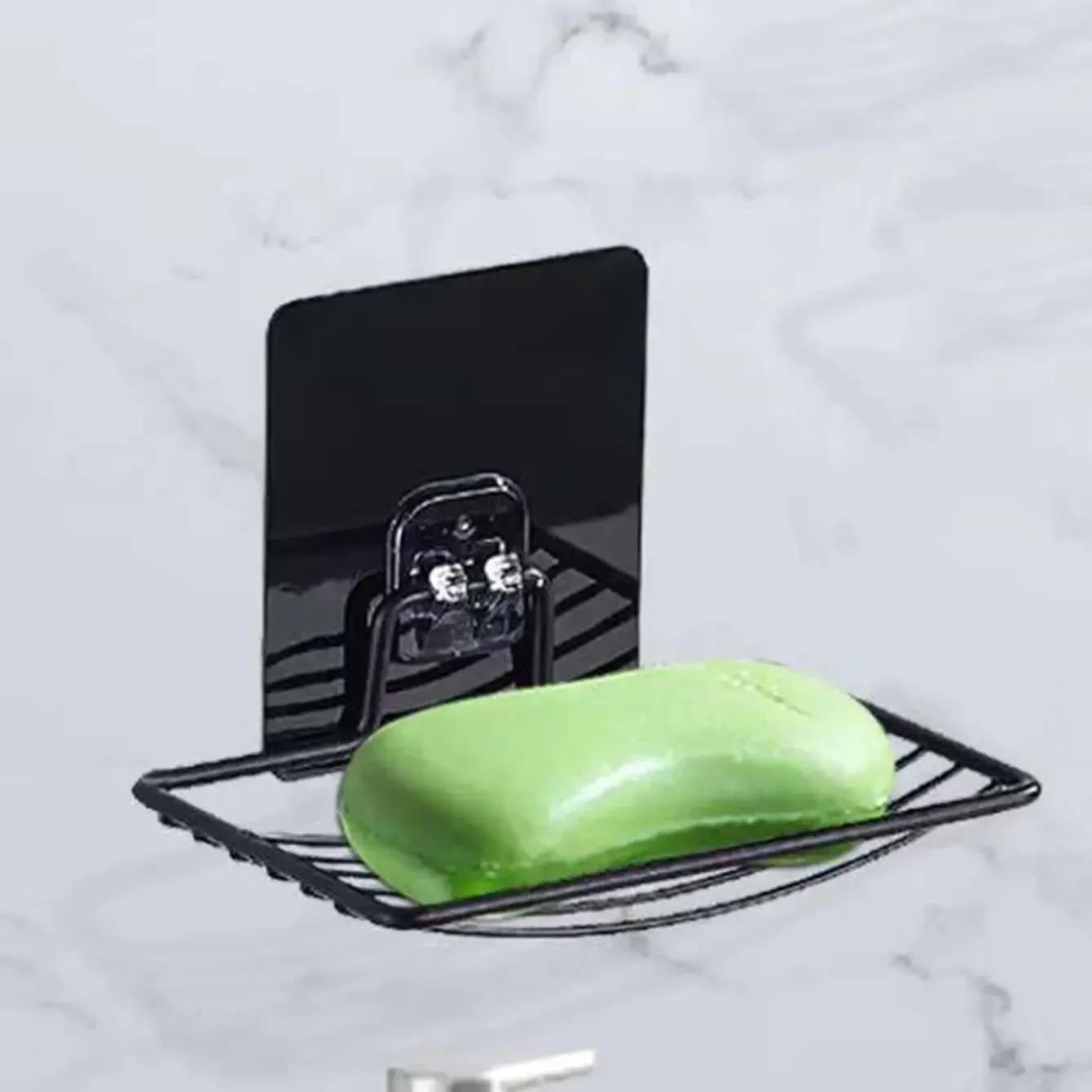 1pc-Stainless steel soap rack, wall mounted soap rack, drainage soap tray, simple soap storage rack in home bathroom