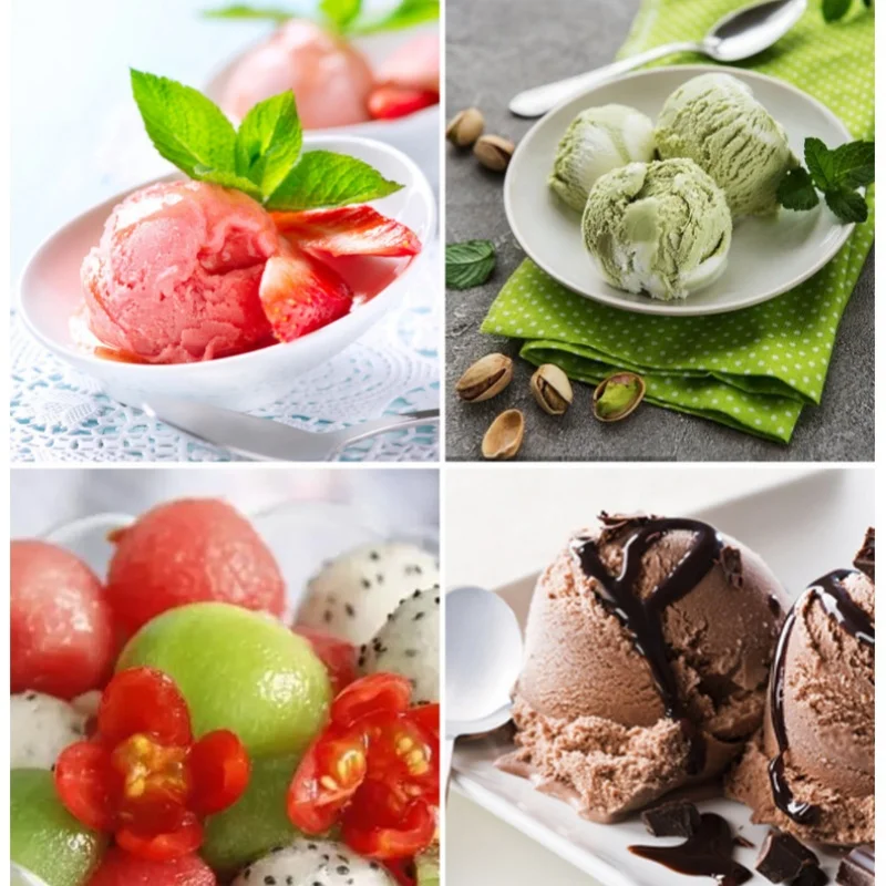 Ice Cream Spoon Kitchen Tools 3 Size Stainless Steel Spring Handle Mash Potato Watermelon Ball Scoop Home Kitchen Accessories