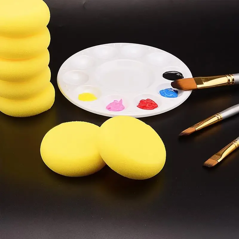 12Pcs Painting Pottery Clay Sponge, Circular Synthetic Artist Sponges, Watercolor Sponge for Painting, Handicrafts, Ceramics