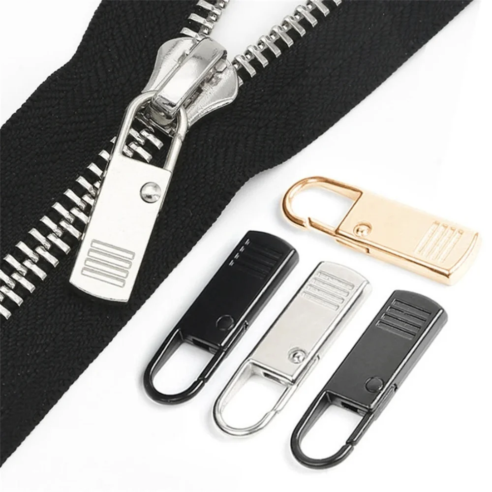 5pcs black Detachable Zipper Pull, Replacement Zipper Accs For jeans & Backpack, sewing Tools