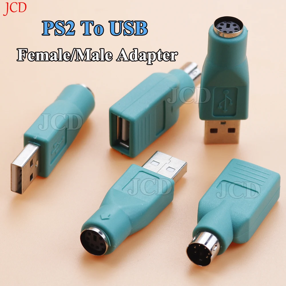 1/2/5PCS USB to PS2 PS/2 Male Female Adapter Converter for Keyboard Mouse PC Laptop Connect Replacement Repair Accessories