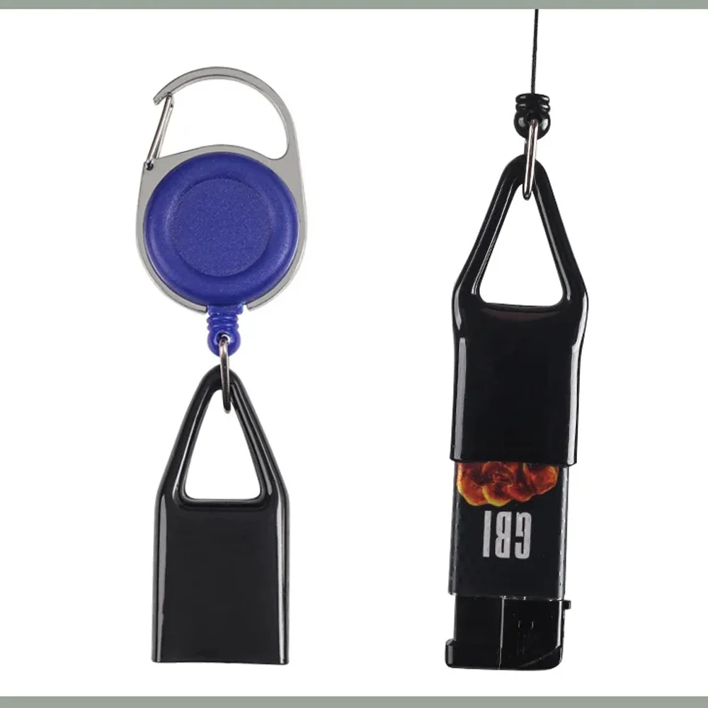 Lighter Holder Cover Silicone Protective Lighters Leash Safe Stash Clip Retractable Keychain Holder Cover Smoking Accessories