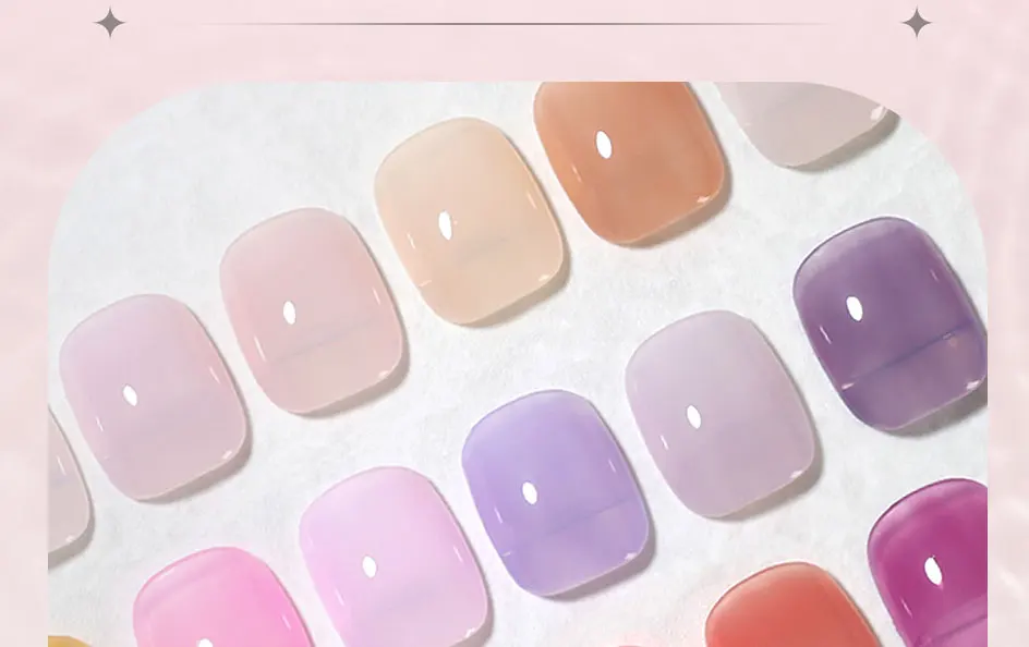 Clou Beaute Transparent French Gel Polish Translucent Nude Pink Red Jelly Glass Milky White Varnish Rainbow Color Nail Art
