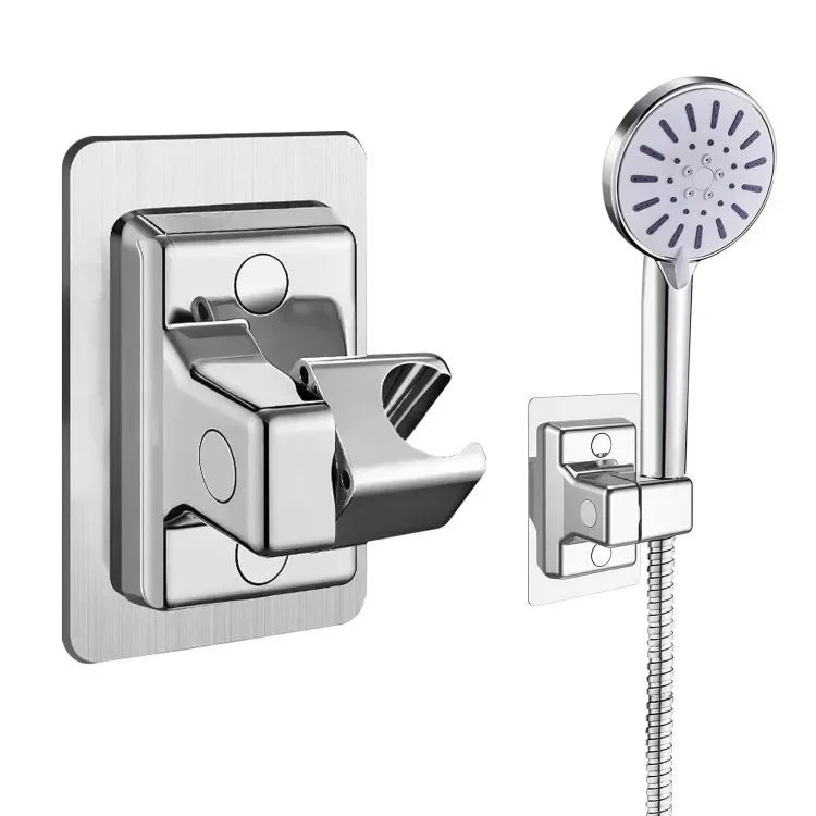 Universal Shower Head Holder Adjustable Wall Mounted Shower Holder Self-Adhesive Showerhead Handheld Bracket Bathroom Accessory