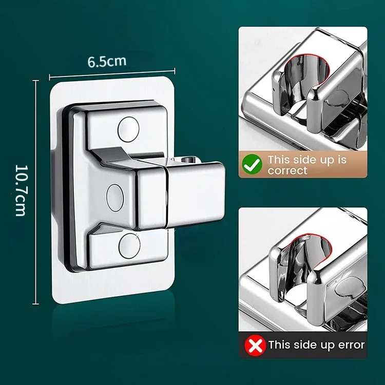 Universal Shower Head Holder Adjustable Wall Mounted Shower Holder Self-Adhesive Showerhead Handheld Bracket Bathroom Accessory