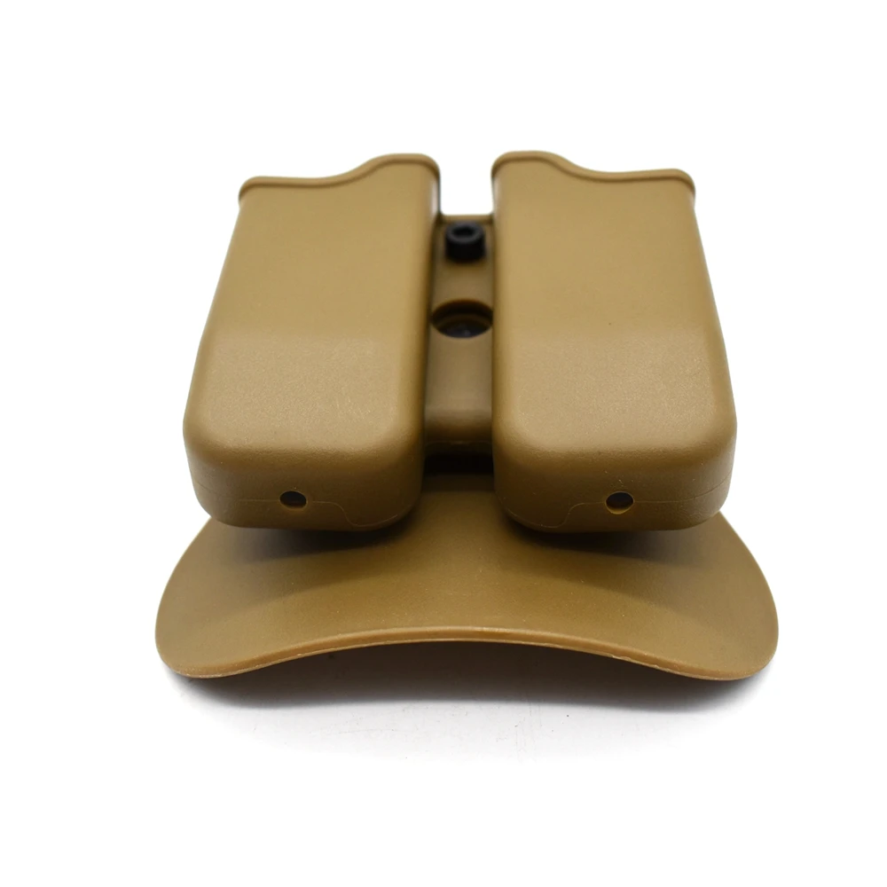 Tactical Double 9mm Magazine Pouch Belt Clip Mag Case for Glock 17 19 43 Beretta M9 PX4 Sig Sauer P229 USP Universal Mag Holder