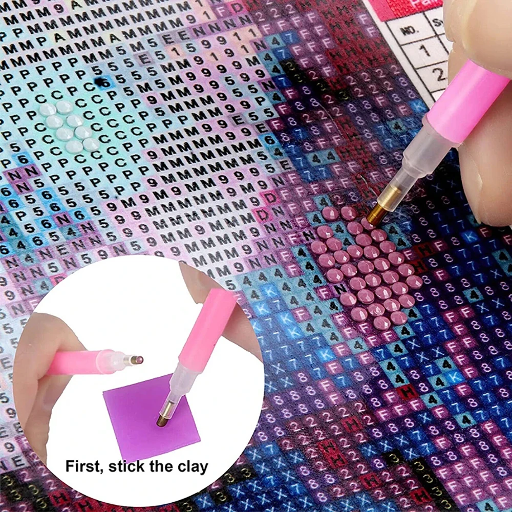 Purple 10-100 Pcs 2*2CM Diamond Painting Wax Mud Glue Accessory Diamond Embroidery Cross Stitch Diamond Painting Glue Tool