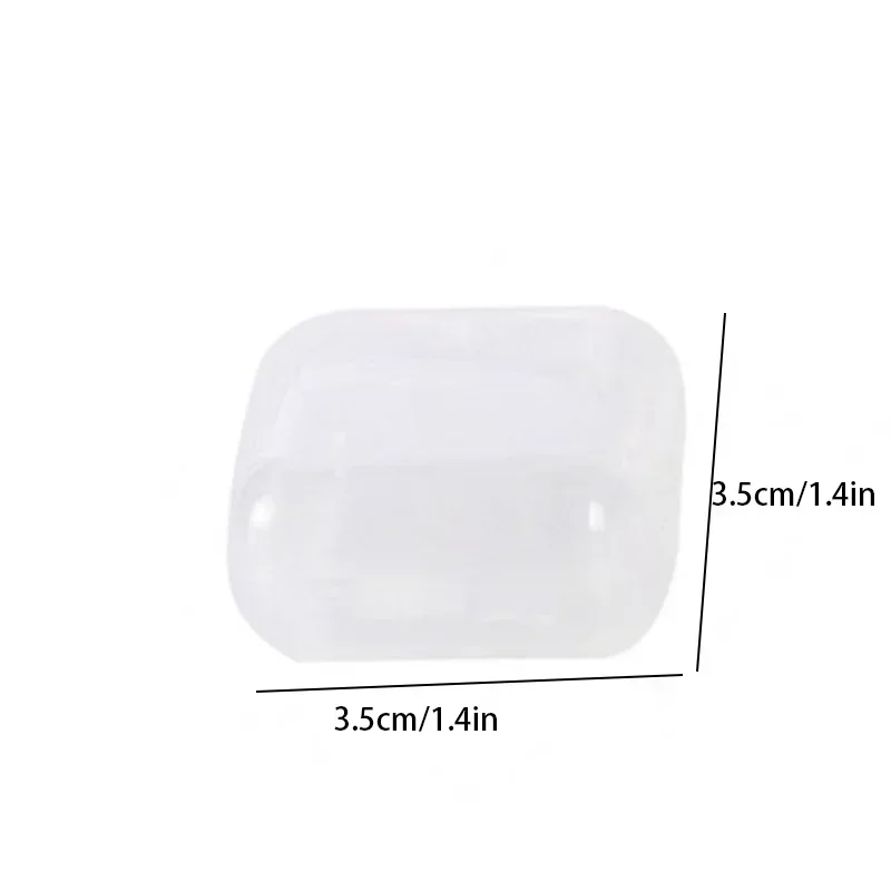 10/50/100/500PCS Transparent Square Plastic Jewelry Box Organizer With Individual Ring Slot For Rings Necklaces Earrings Storage