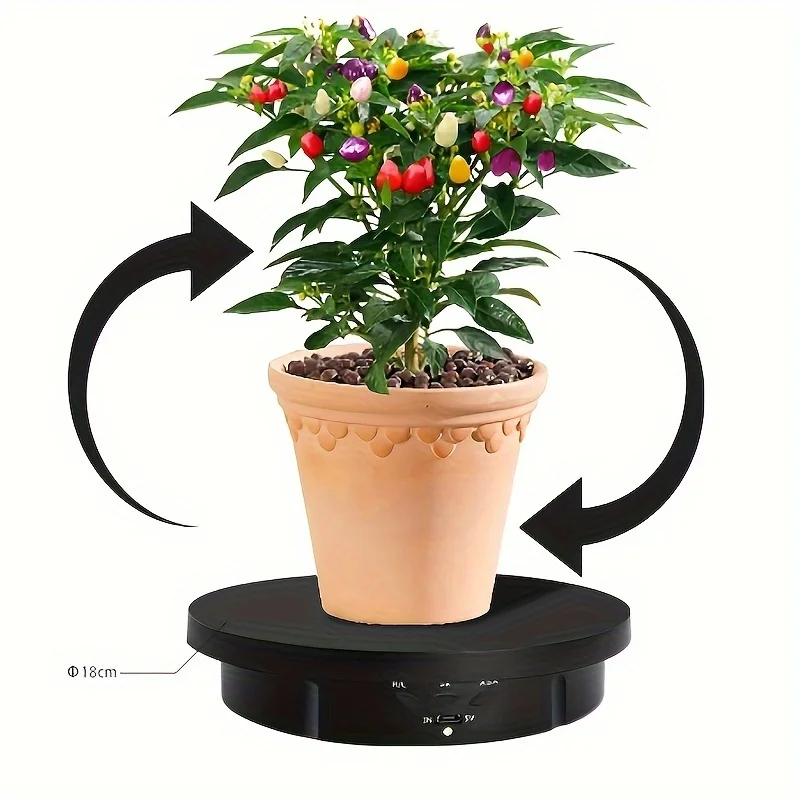 Photography Turntable Electric Rotating Display Stand 360 Degree with Remote Control Motorized Turntable for Photos or Videos